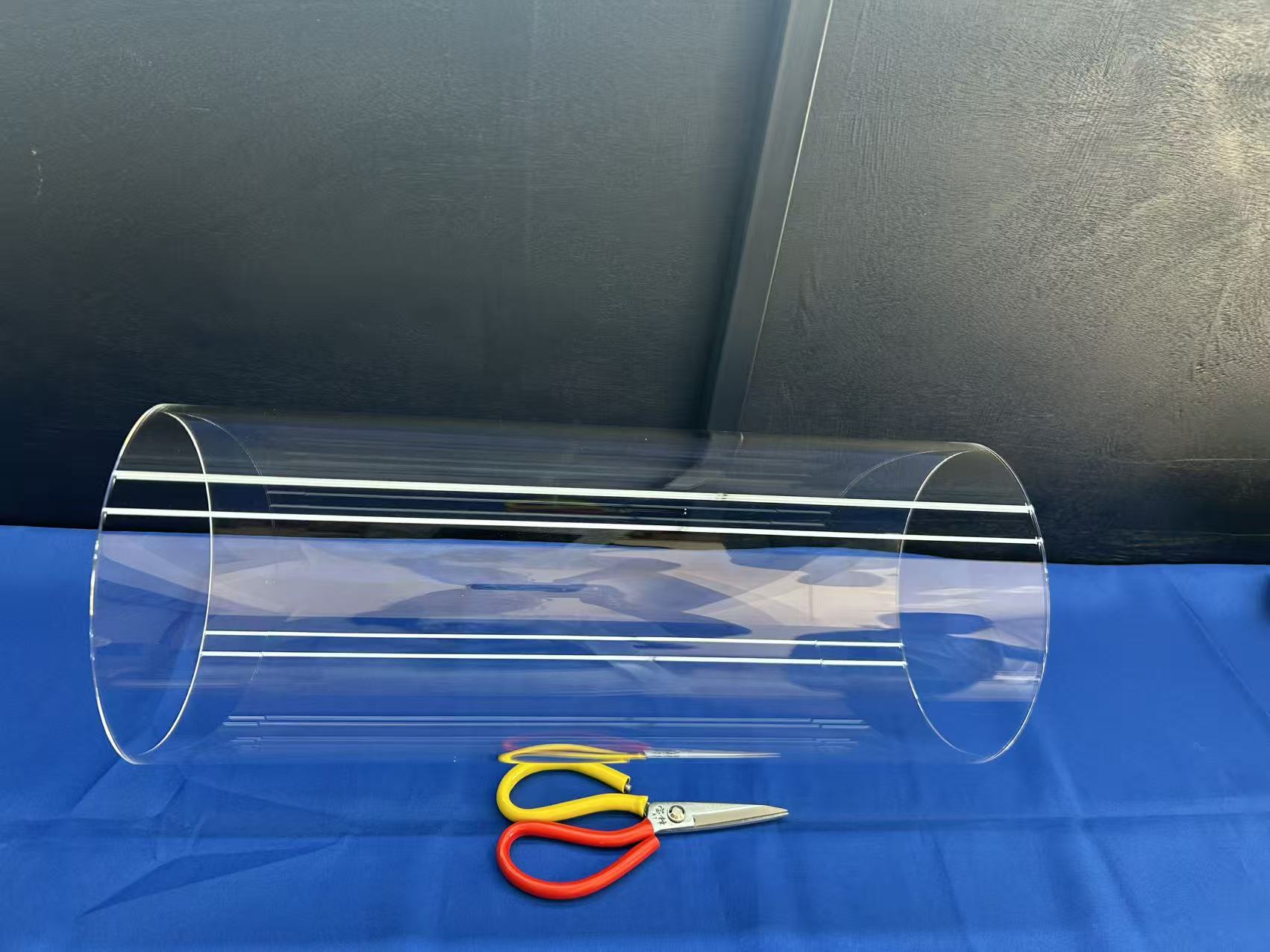 Custom Large-diameter High-purity Fused Quartz Transparent Glass Tubes, Providing Cutting and Welding Services
