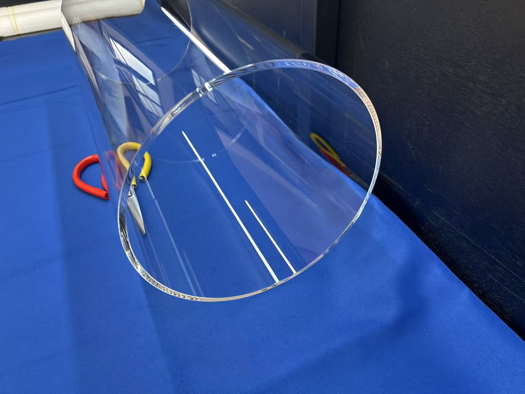 Custom Large-diameter High-purity Fused Quartz Transparent Glass Tubes, Providing Cutting and Welding Services