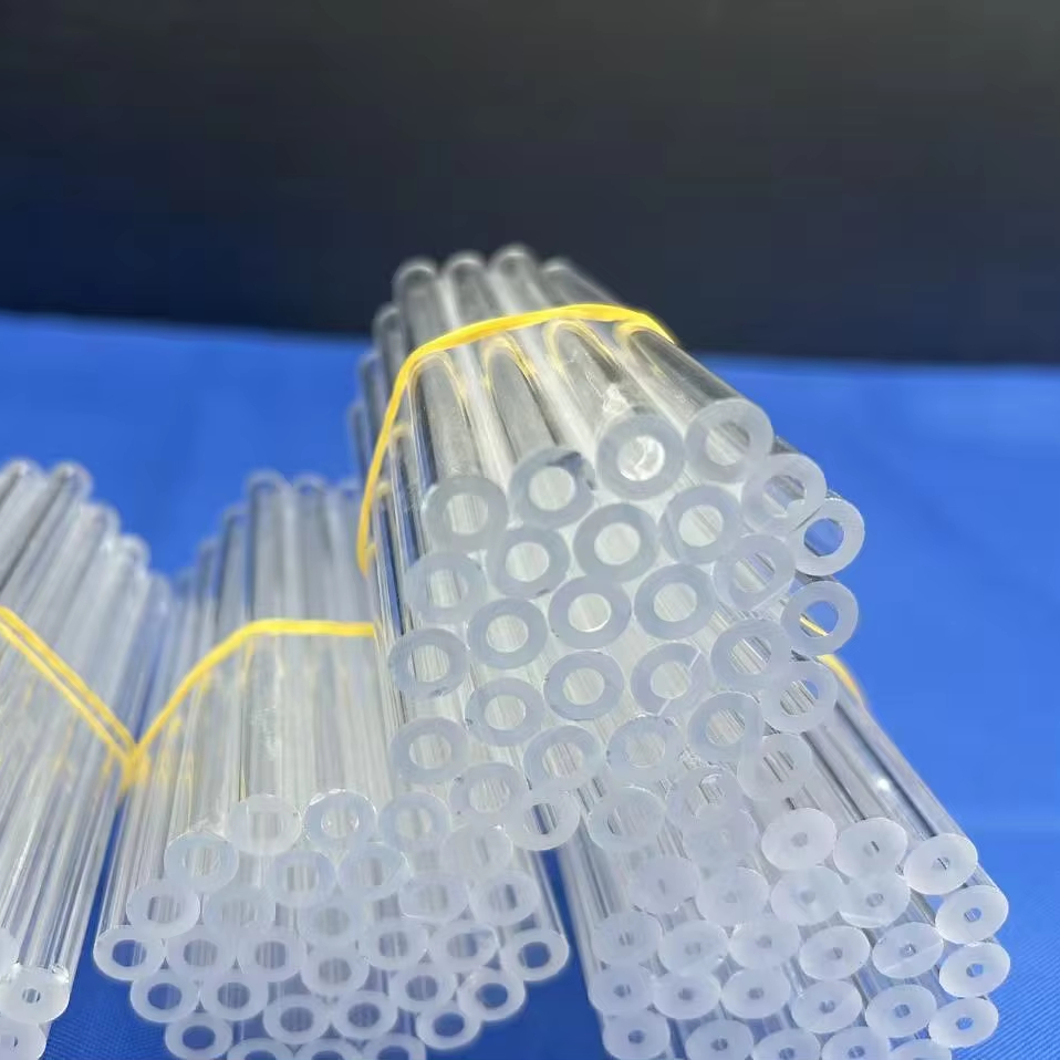 Customized Size clear Quartz Glass Tube BET Borosilicate Glass test Tube clear Quartz Glass Tube