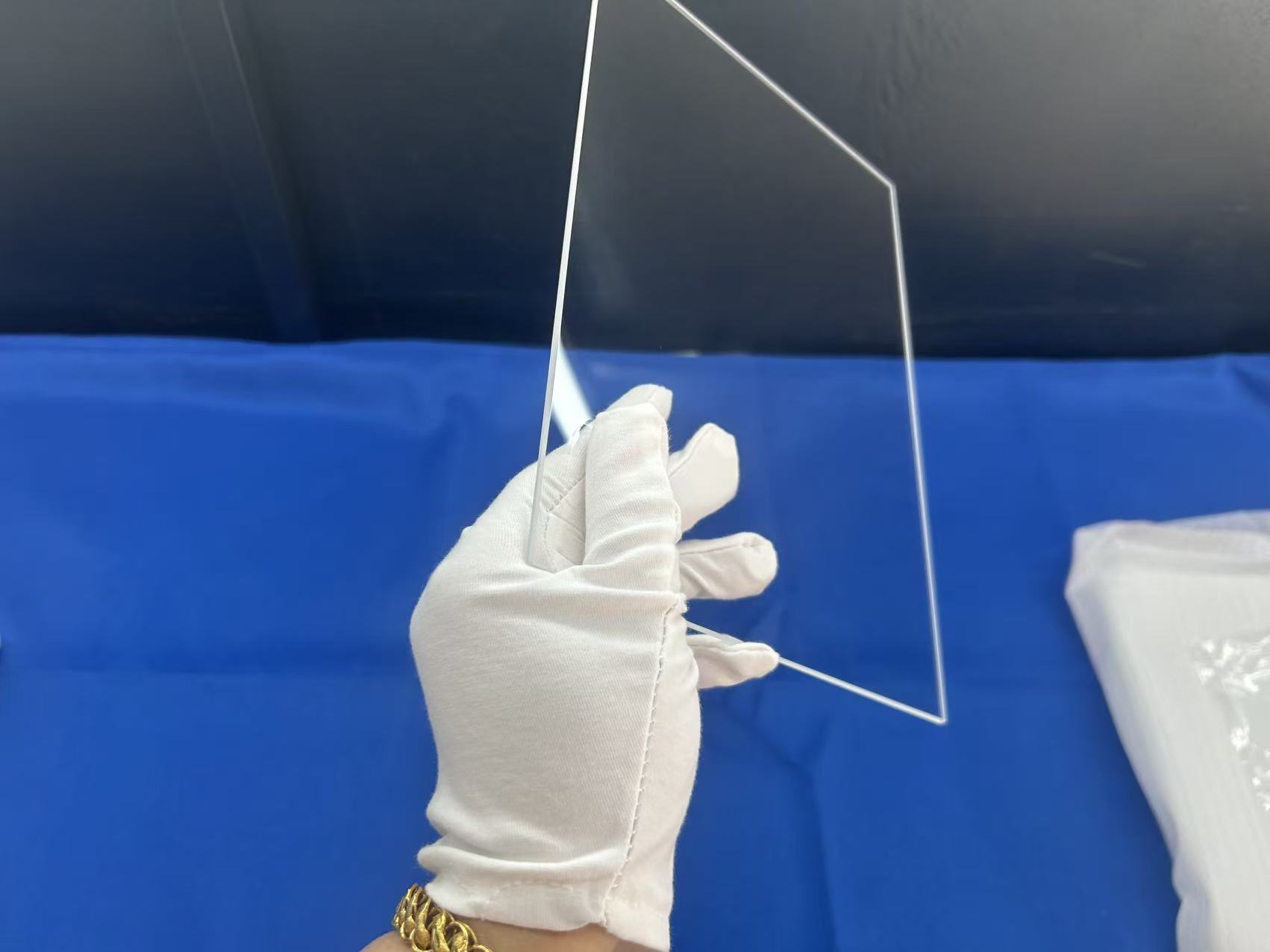 Custom Polished  Purity Transparent Square  Quartz Glass Plate 3mm Thick Clear Optical Instruments for Welding Cutting
