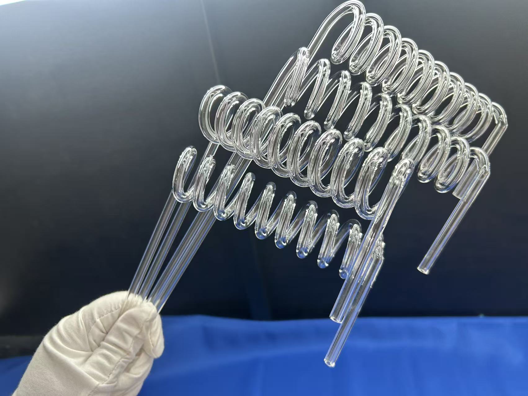 Clear Quartz Spiral Tube for Optics Laboratory Use with Moulding and Bending Services